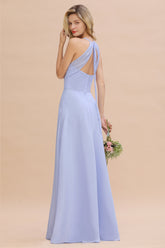 Modest Halter V-Neck Sleeveless Long Bridesmaid Dresses Online-27dress